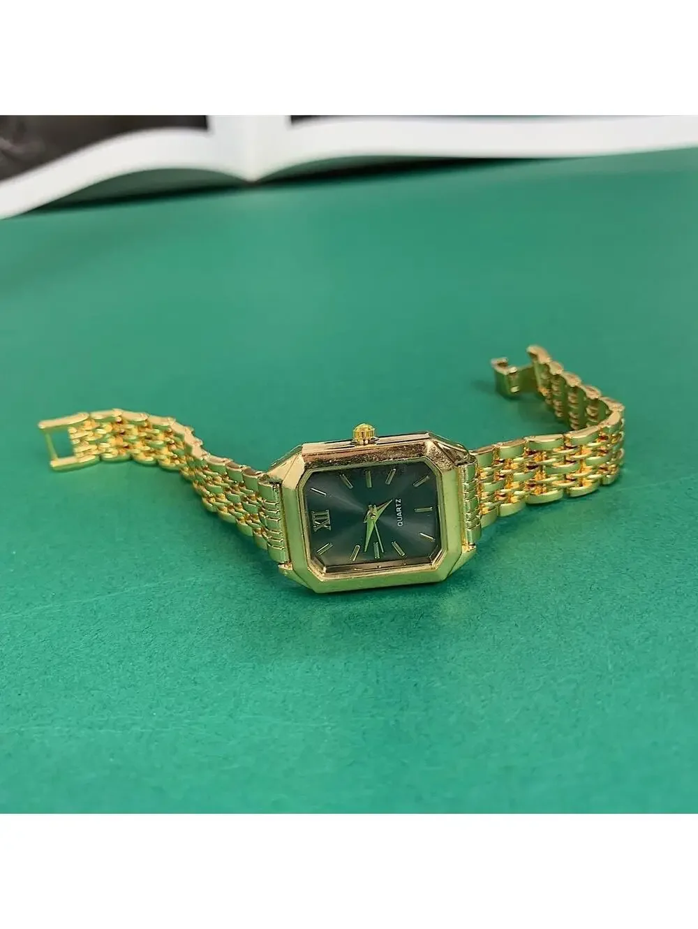 Rectangular Gold and Black watch